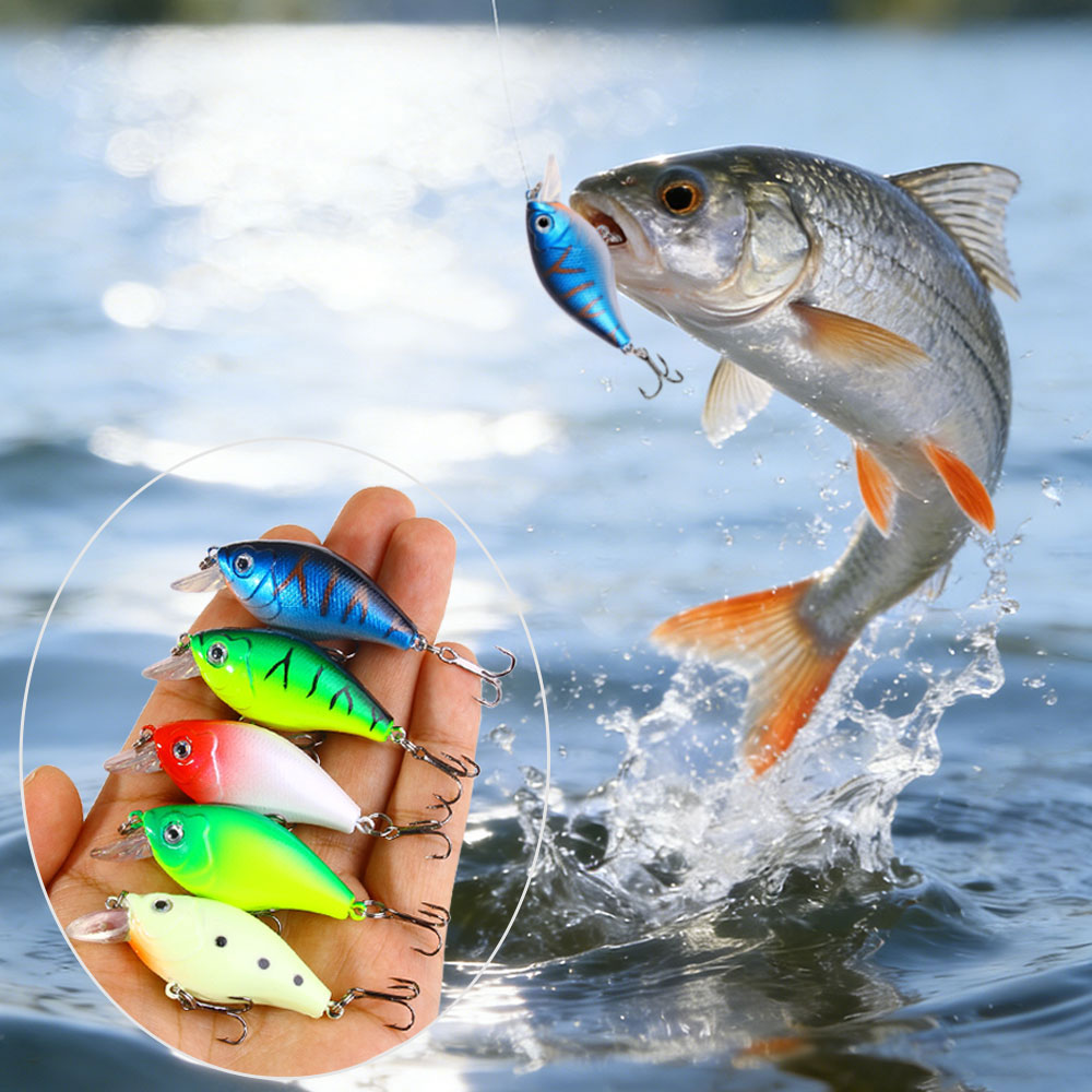 1Pc 6cm 6.9g Fishing Lure Cran - Fishing Hook Treble recension och pris