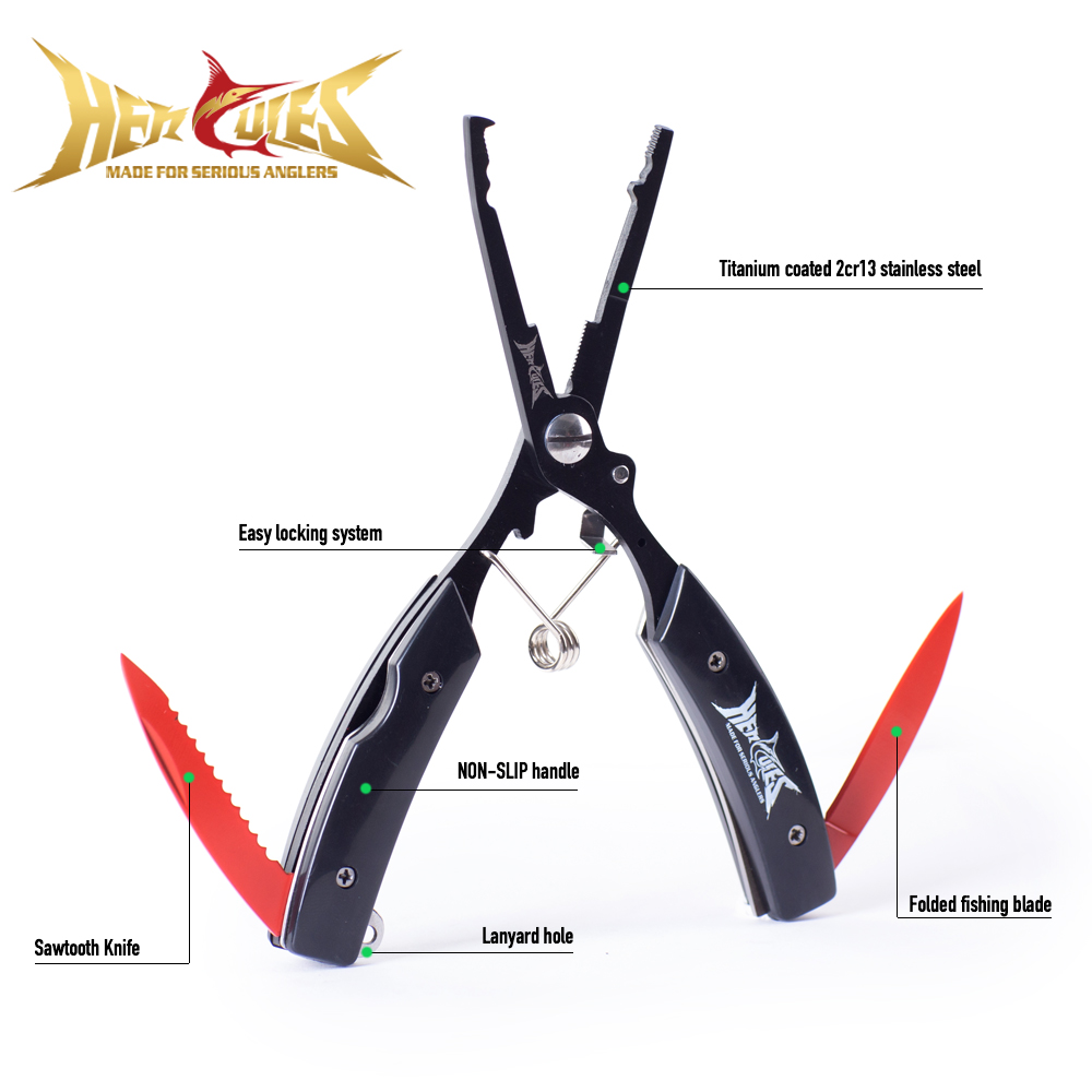 HERCULES Fishing Pliers with S - Fishing Hook Sharpener recension och pris